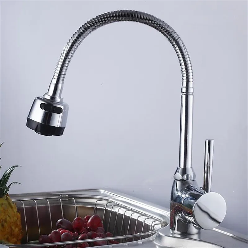 Kitchen Faucets Brass Kitchen Sink Mixer Tap Hot & Cold Single Handle Rotating Water Crane Mixer Faucet Chrome Bath Basin Faucet Kitchen Faucets Brass Kitchen Sink Mixer Tap Hot & Cold Single Handle Rotating Water Crane Mixer Faucet Chrome Bath Basin Faucet