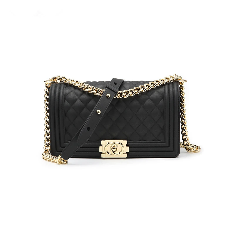 

women messenger bags 2019 Chains pvc jelly bag Shoulder bags for women 2019 High Quality luxury handbags women bags ME849