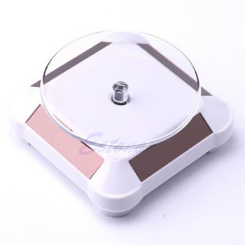 

Solar Showcase 360 Turntable Rotating Jewelry Watch Ring Phone Stand Display