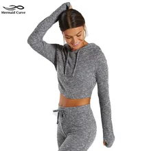 Женские толстовки для бега, свитера, куртки для тренажерного зала, упражнений, Укороченные спортивные худи для фитнеса, сексуальный укороченный топ, одежда для йоги, дышащая