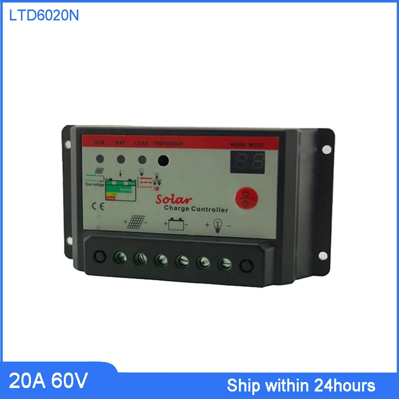 PWM Mode 60V 20A Solar Charge Controller solar panel battery charge