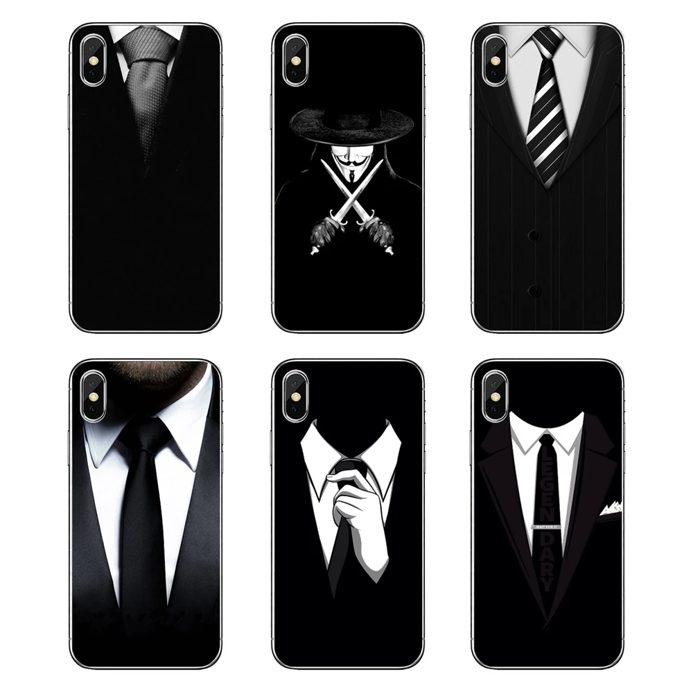 

Dark Suit Mystery Man For Samsung Galaxy A5 A6 A7 A8 A9 J4 J5 J7 J8 2017 2018 Plus Prime Soft Transparent Shell Covers