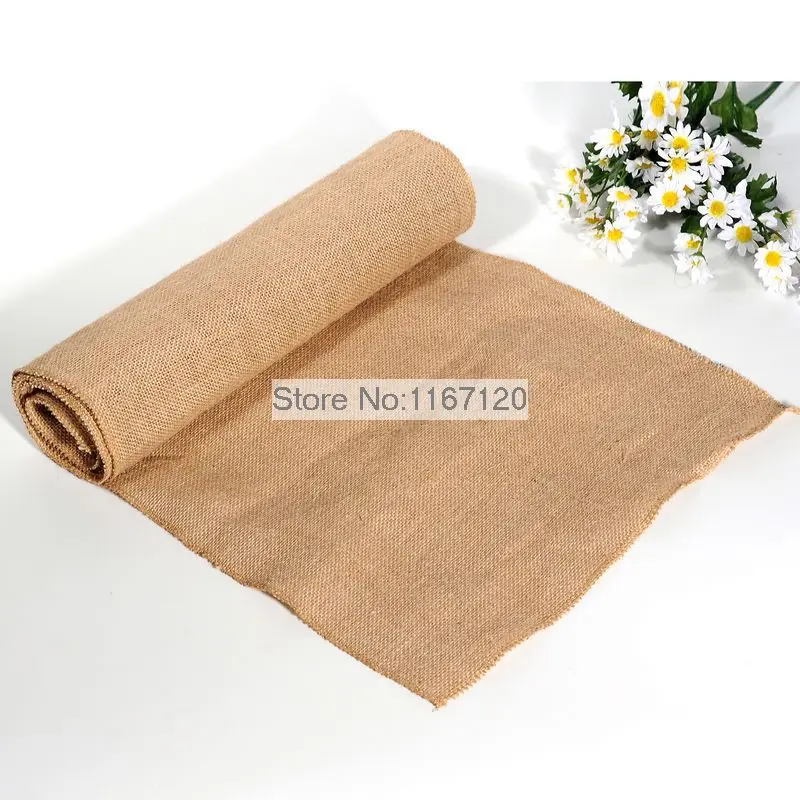 

5pcs 3m*0.3m Hessian Burlap Roll Vintage Rustic Country Wedding Table Runner Decoration