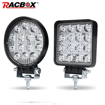 

4inch DRL 42W 48W LED Work Light Bar Daytime running light fog Spotlight for ford focus 2 UAZ Off road Car rampe 4x4 led beam