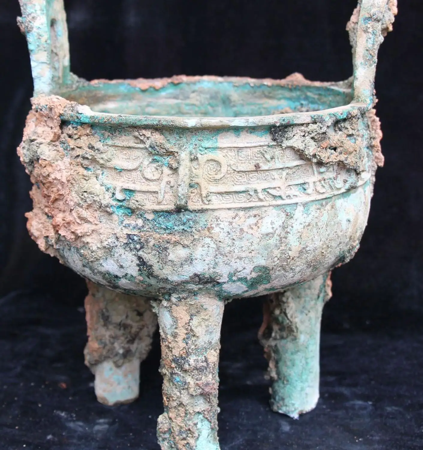 free shipping 10 Chinese Dynasty Bronze 3 Foot vessels Ware Beast Pot Jar Crock Burner Censer