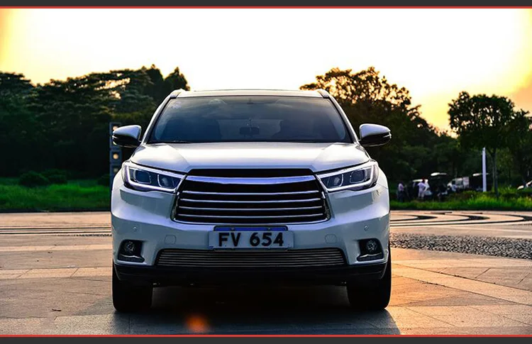 AKD автомобили Стайлинг фара для Toyota Highlander фары светодио дный ходовые огни би-ксенон луч Противотуманные фары ангел глаза авто