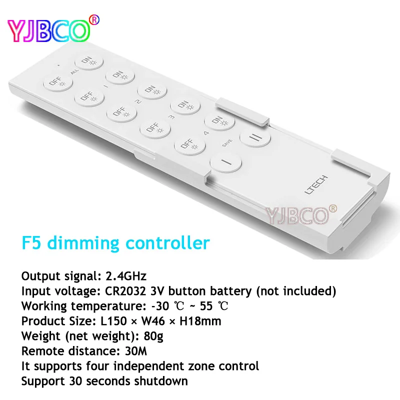 

dimmer 2.4G 4 zone RF led Dimming controller Remote Control for single color Double white RGB RGBW led strip