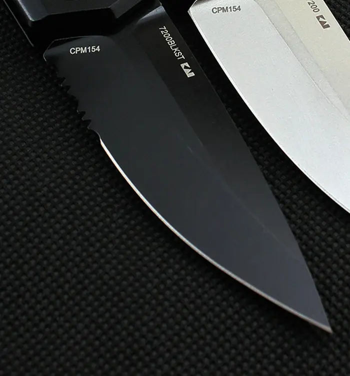 TRSKT 7200 LAUNCH 2 ножа, ручка из алюминиевого сплава для охоты и выживания, инструмент для кемпинга, карманные ножи, складной нож - Цвет: Black Blade