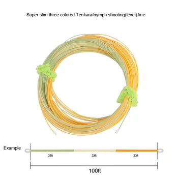 

Aventik Three Colored Tenkara Line Nymph Line Shooting Fly Fishing Line 0.55mm