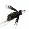 KKWEZVA 20PCS fishing lure #8 Black hooks Peacock Feather Material Nymph Spinner Baetis Fly Bait Trout Fly Fishing Flies & Lures ► Photo 3/5