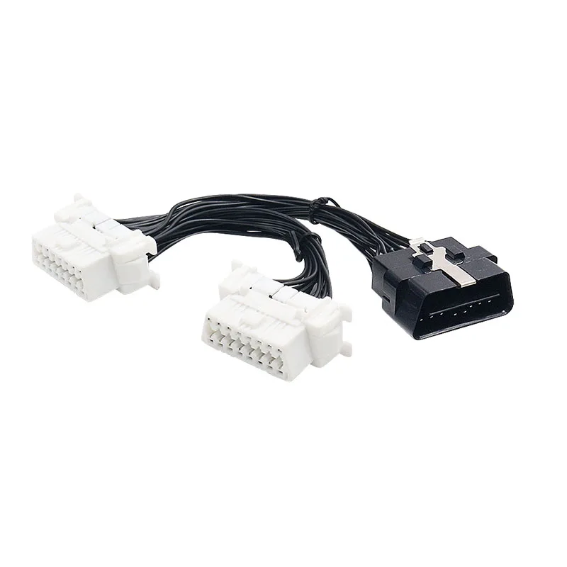 Высокое качество 16Pin OBD2 OBD2 OBD 2 сплиттер удлинитель один штекер на два Женский Y кабель OBD2 сплиттер удлинитель для ELM327
