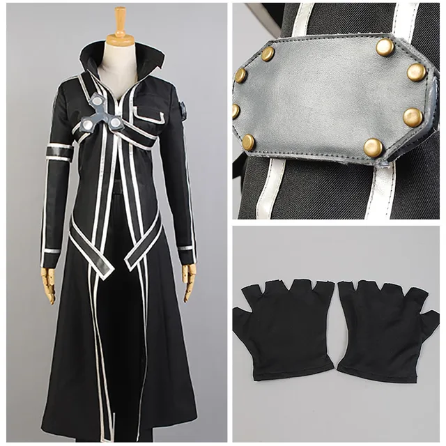Sword Art Online Japanese Uniform Anime Cosplay Kirito Cosplay Coat of