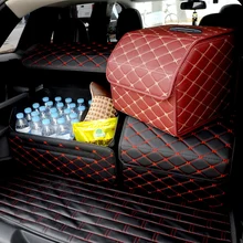 Car trunk Heavy PU leather Stowing Tidying font b Interior b font Holders Storage Basket Organizer