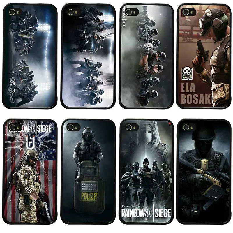 Cell Phone Cases Hard Plastic Cover for iphone 8 7 6 6S Plus X XR XS Max 5S 5 SE 4 4S Case Rainbow Six Siege Operation |