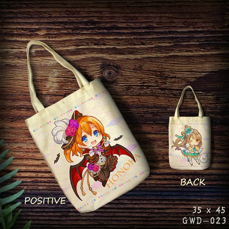 

Lovelive Anime Tote Bag Canvas Environmental Protection Shopping Bag Fashion Women's Handbags Tote Bags Casual Shoulder Bag
