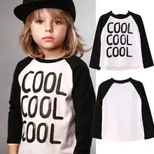 Baby Boy Clothes Kids Spring Autumn Cotton Letters Printed T-shirt Long Sleeve Tops 2016 New