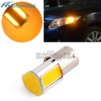

1 x Yellow/Amber 1156 4 COB LED Turn Signal Rear Light Car Bulb Lamp 12V