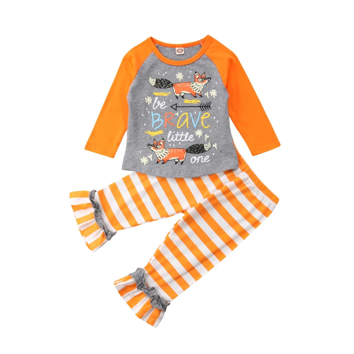 1 6Y Autumn Winter Lovely Pretty Toddler Baby Girls Clothes Sets 2PCS Long Sleeve Letter Print