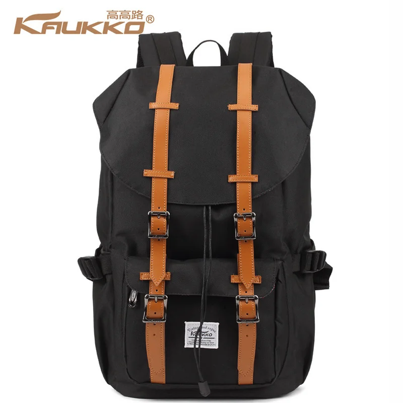 KAUKKO холщовые рюкзаки Sac Homme Femme женская сумка для ноутбука Mochila черные водонепроницаемые школьные сумки рюкзак в виде Крипера