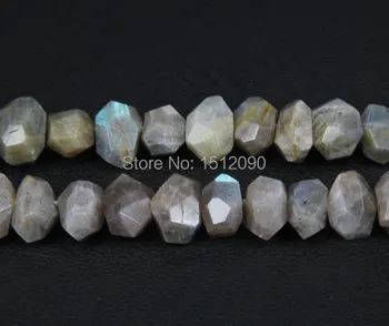

Natural Flash Labradorite Drilled Faceted Nugget Beads Pendants,Raw Labradorite Cut Slab Beads Necklace 10-14x15-20mm