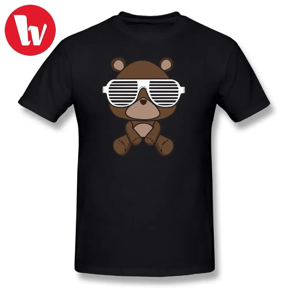 

Kanye West T Shirt Boss Bear Cartoon Print Tee Shirt Men Short Sleeve 2018 Summer T-Shirt Cotton Tshirt Beach Casual Tee Shirts