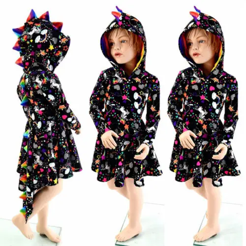 Новинка 2018 Хэллоуин Красочная 3D куртка динозавра детская одежда с капюшоном для
