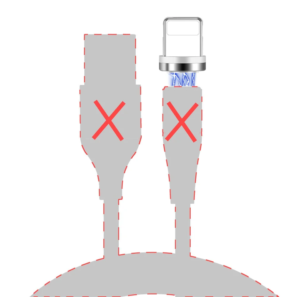 Олаф 3а Быстрая зарядка Магнитный Micro USB Type C кабель зарядное устройство для iPhone 6 7 8 Plus X XR XS Max зарядки мобильного телефона USBC шнур - Цвет: Only IOS Plug