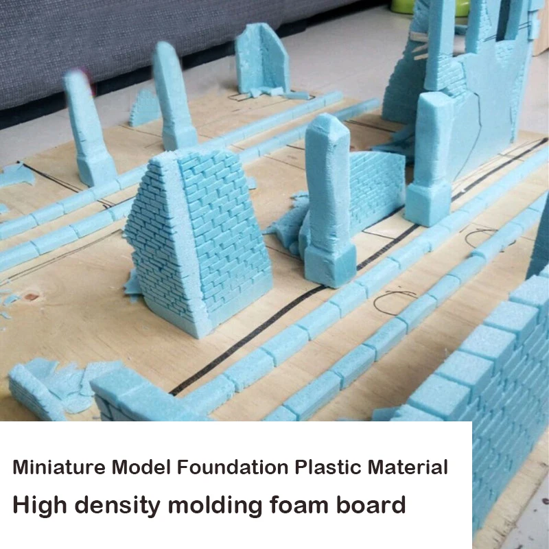 

Miniature Model Foundation Plastic Material High density molding foam board Situational Sand Table Making Diy Material
