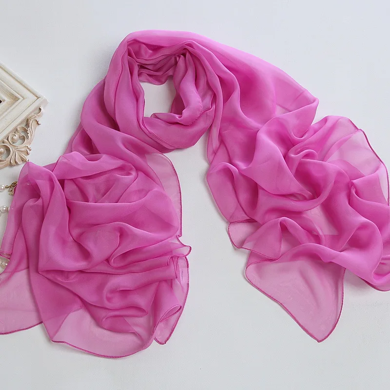 

Summer Chiffon Scarf Girls Scarves Solid Candy Color Long Soft Thin Scarf Shawl Cachecol Cool Feel Beachs Sun-proof Style