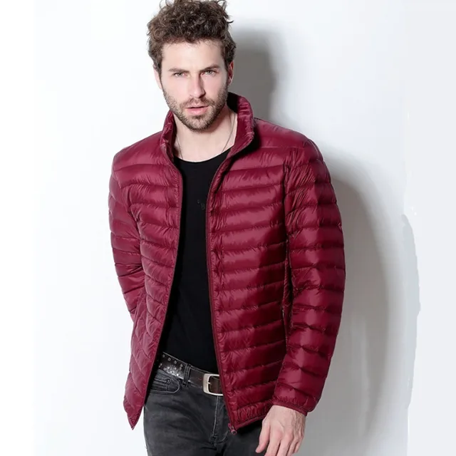 Winter Coat Men Ultra Light White Duck Down Jacket 2015 New Men Stand ...