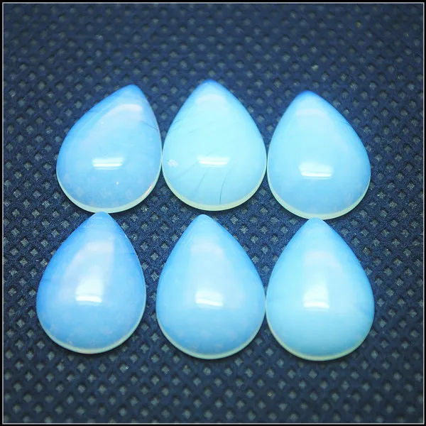 

15pcs white opal glass cabochons nature yellow jad green stone CABS NO HOLE beads accessories making 10x14mm 13x18mm 18x25mm