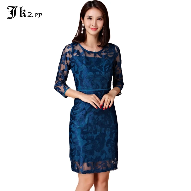M/L XXL XXXL элегантное кружевное платье карандаш 2018 весеннее женское большого
