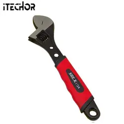 ITECHOR 8 ~ 10 дюймов 250 мм Гаечные ключи с Весы и tpr Skidproof ручкой прочный регулируемый Гаечные ключи инструмент- черный + красный