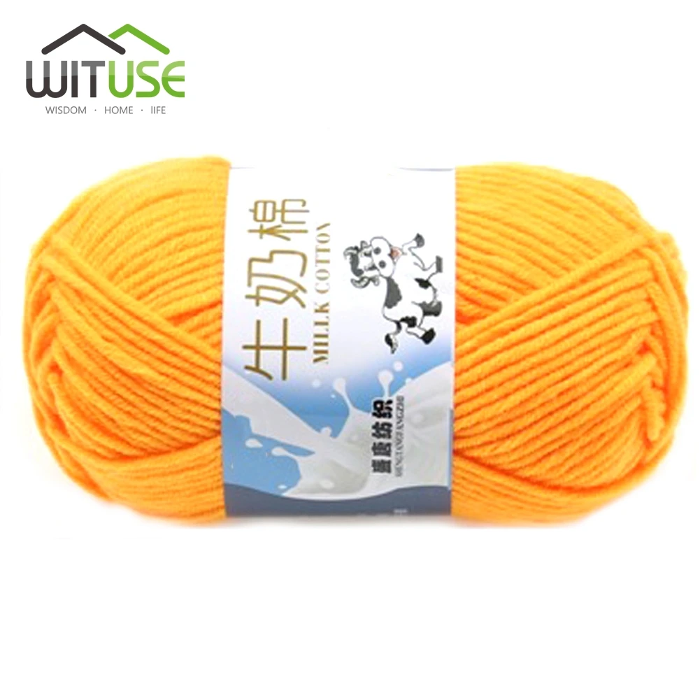 Buy WITUSE 1PC Cheap 50g Ball DIY Milk Cotton Knitting Yarn Wool Skin