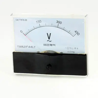 AC 0-450 В тонкая Настройка прямоугольник циферблат Панель аналоговый Напряжение вольтметр