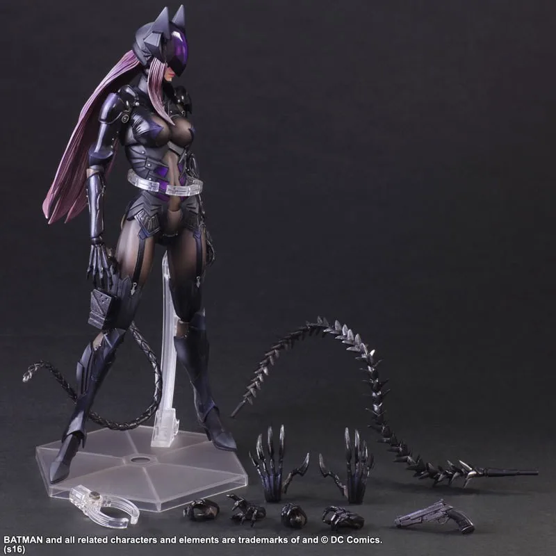 Женщина-кошка фигурку PlayArts КАИ Коллекция Модель аниме игрушка фильм Бат Человек Играть искусств Кай Женщина-кошка 270 мм