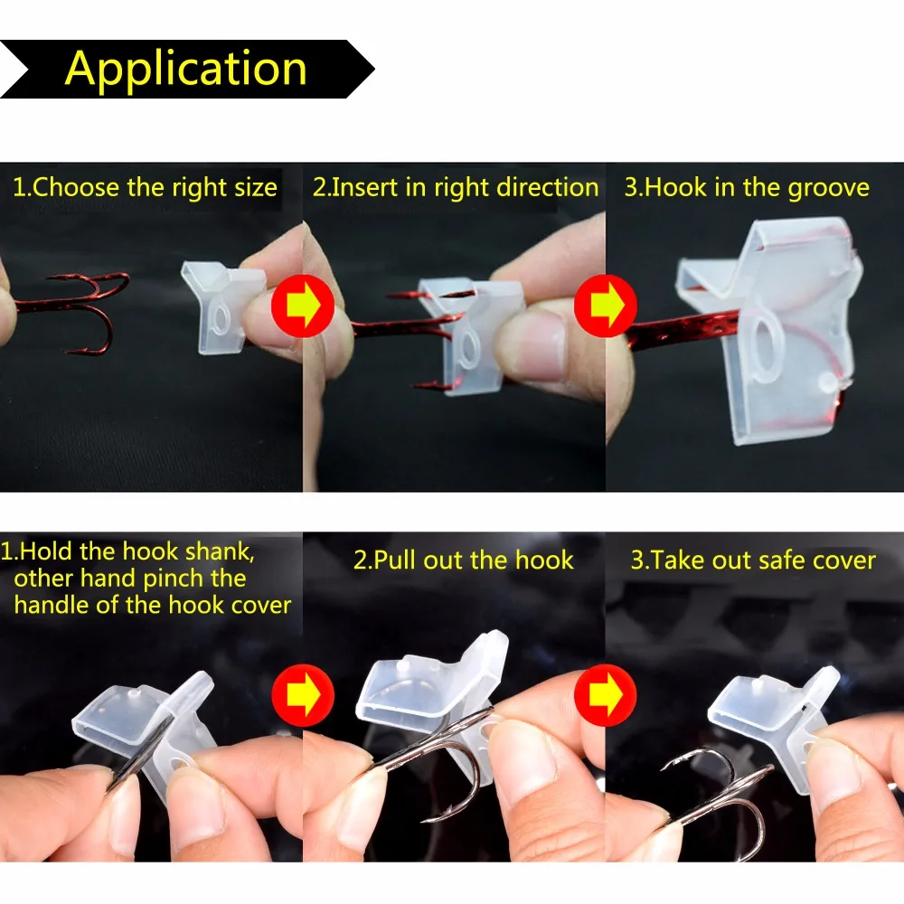 Легкий и прочный белый пластиковый тройной крючки Чехлы Оболочка Чехол защитный чехол рыболовные снасти