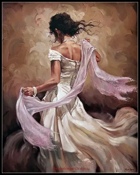 

Embroidery Counted Cross Stitch Kits Needlework - Crafts 14 ct DMC DIY Arts Handmade Decor - Scarf Dancer