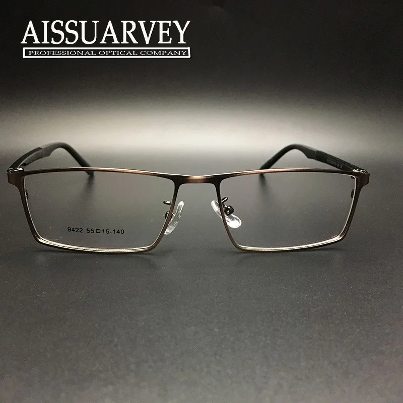 Для мужчин оптические очки в оправе из металла свет очки по рецепту Модные Простые полный обод очки гипоаллергенный компьютер для чтения