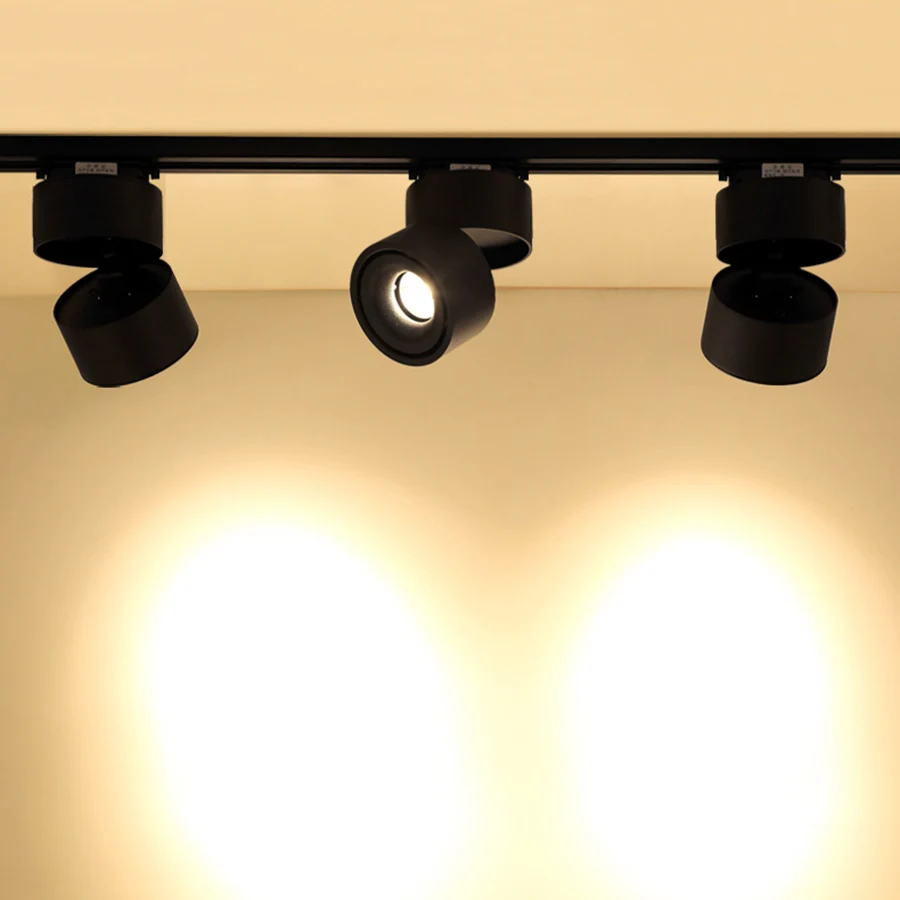 

Thrisdar LED Track Spotlight 5W7W 10W 12W COB Rail Spotlight Lamp Store Mall 360+90 Angle Adjustable Led Track Light