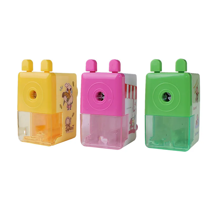 

Coloffice 1PC Candy Color Kawaii Animal Originality Pencil Sharpener For Pencil Knife Hand Kid Student Office School Supplies
