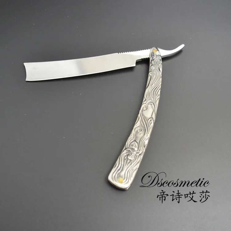 Shave Knife Folding Knife New Straight Edge Stainless Steel Shaper Barber Razor Folding Shaving Knife Aluminum Alloy Handle