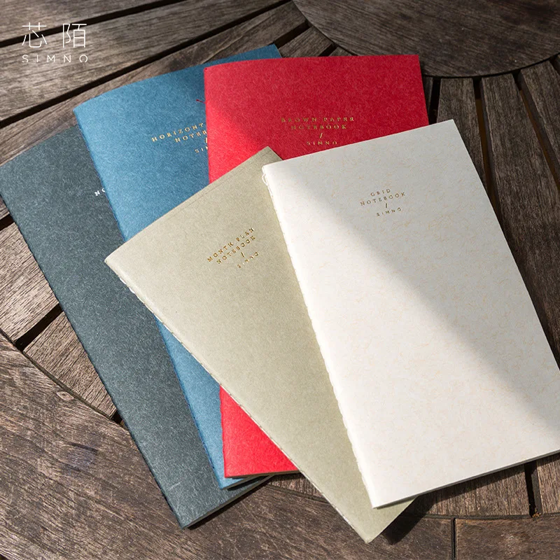 

Simple Travel Notebook Planner Organizer Blank Grid Line Inner Page ring binder Diary Bullet Journal Notebook School Supplies