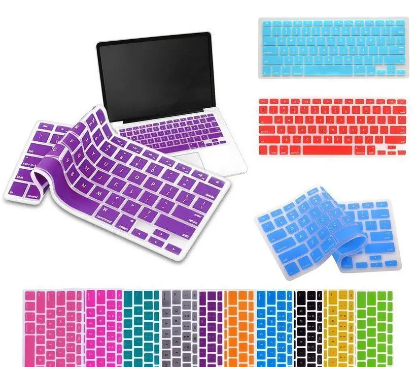 Силиконовая Защитная пленка для Apple Macbook Pro Retina 13 15 17 дюймов цветная Mac book Air 3|keyboard