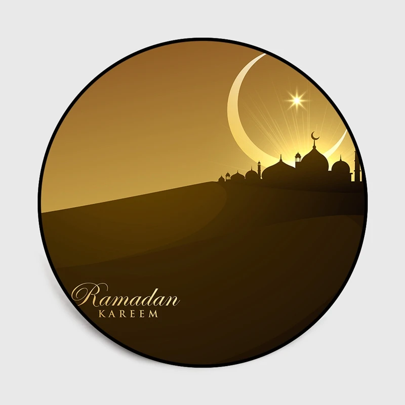 Eid Mubarak круглые коврики для спальни, прихожей гостиной чай ковер напольный коврик Рамадан стиль кухня ванная комната анти ковры для скольжения