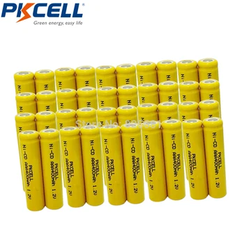 

40Pcs PKCELL Flat Top NICD AAA Batteries Ni-cd 400mah 3A 1.2V Rechargeable Battery For Camera Toys