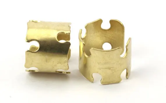 

10 Raw Brass Adjustable Ring Setting - 16-17mm / 23 Gauge MN36