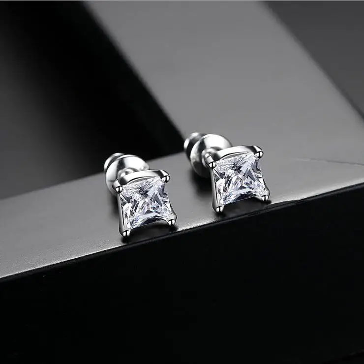 

LZX Brand Multi Prongs 5mm Top Quality Cubic Zirconia Stone Stud Earrings For Women and Men Fashion Party Jewelry