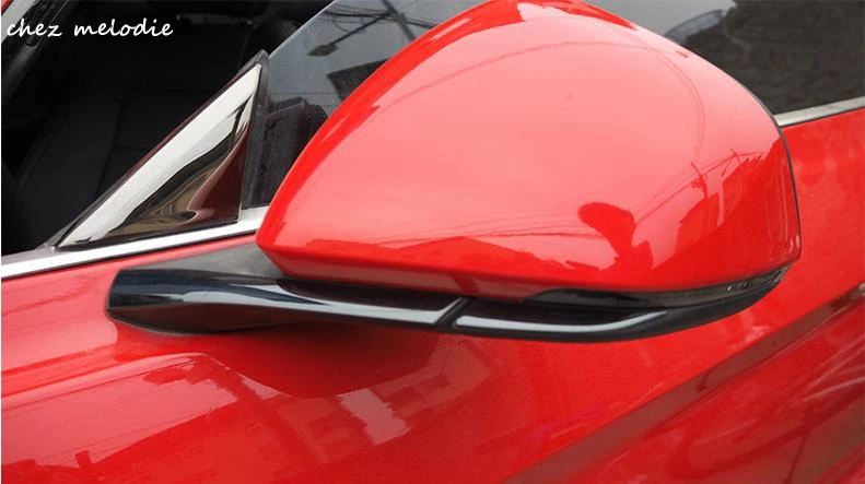 1pair stainless steel carbon fiber font b car b font front window outside triangle angle trims