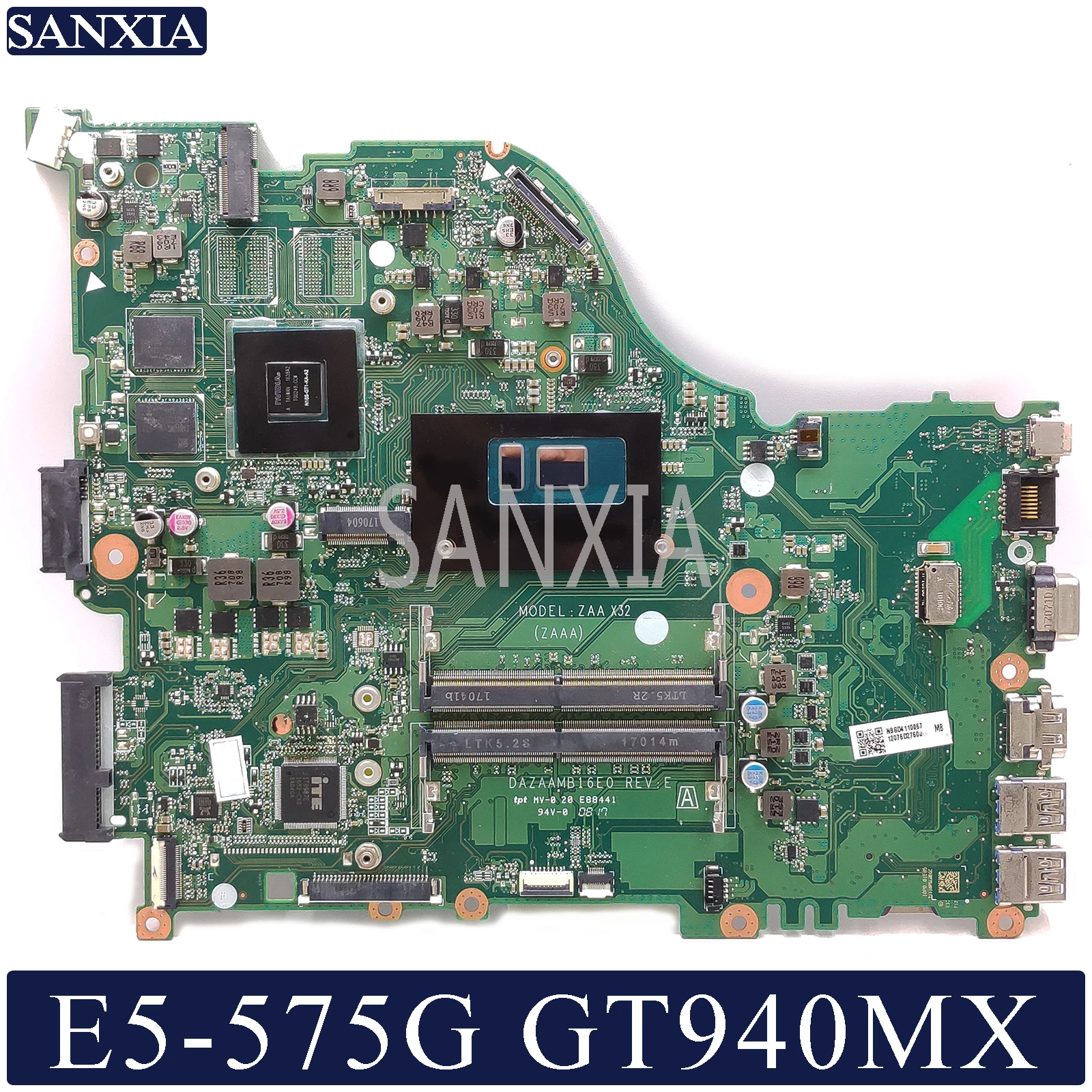KEFU DAZAAMB16E0 Laptop motherboard for font b Acer b font Aspire E5 575G original mainboard Celeron